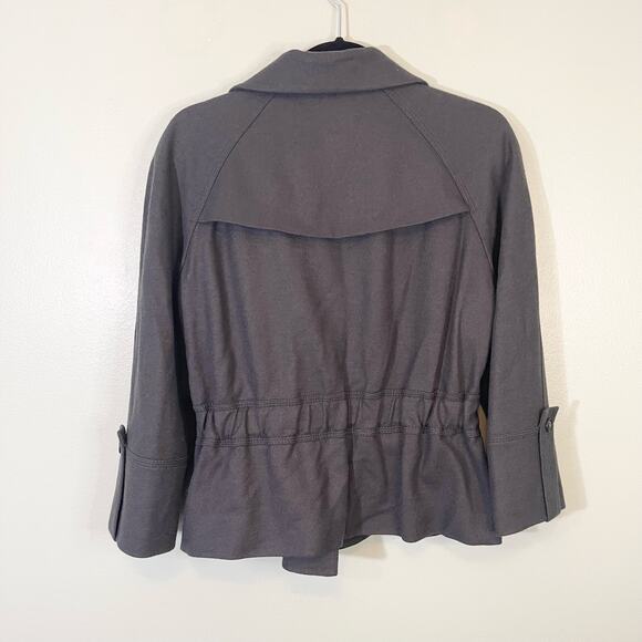 Strenesse Wool Women's Dark Blue/Gray Peacoat Jacket Size 6 - Picture 4 of 9